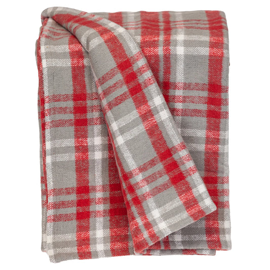 Parkland Collection Transitional Red Plaid 50" x 65" Throw