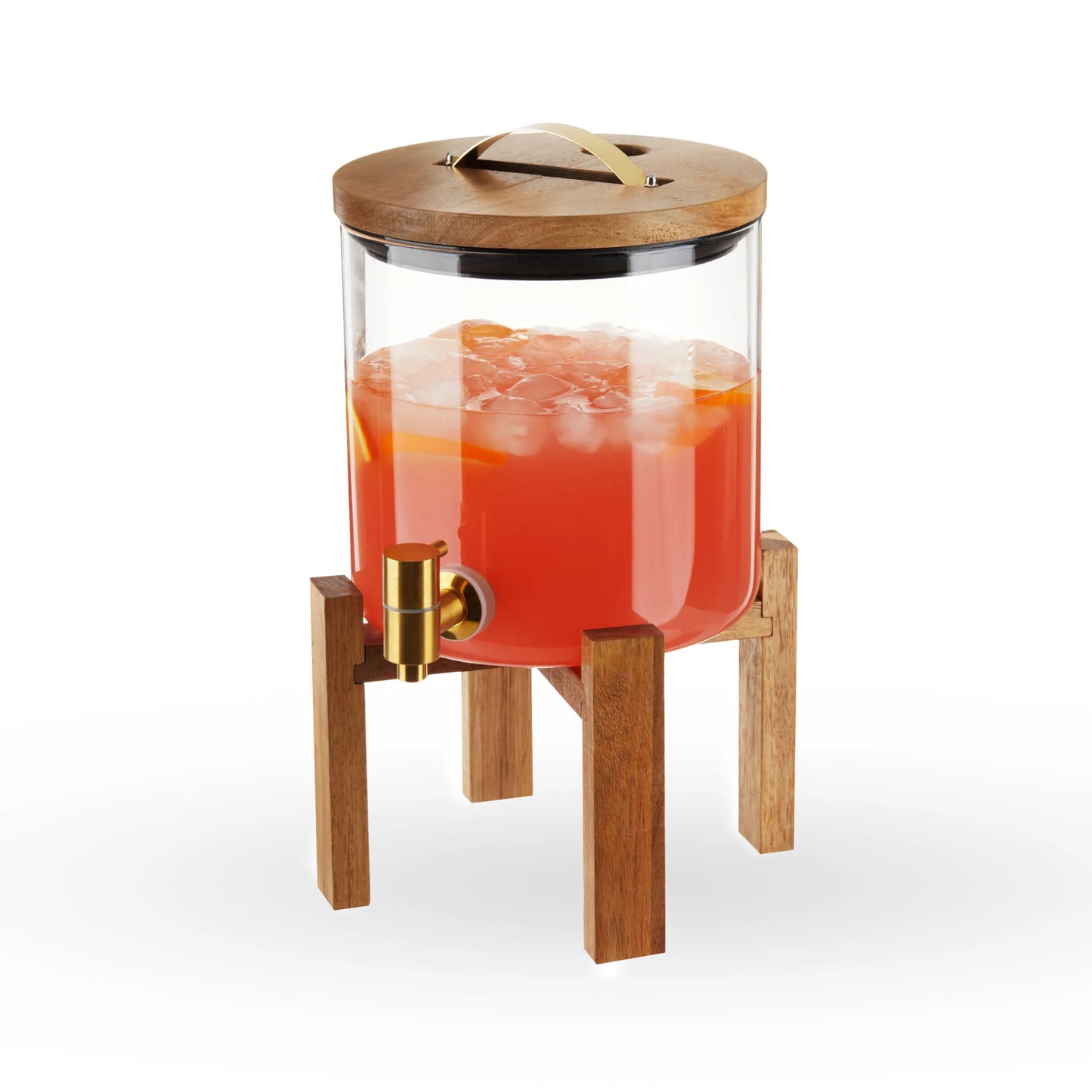 Modern Manor Wood & Glass Drink Dispenser by Twine