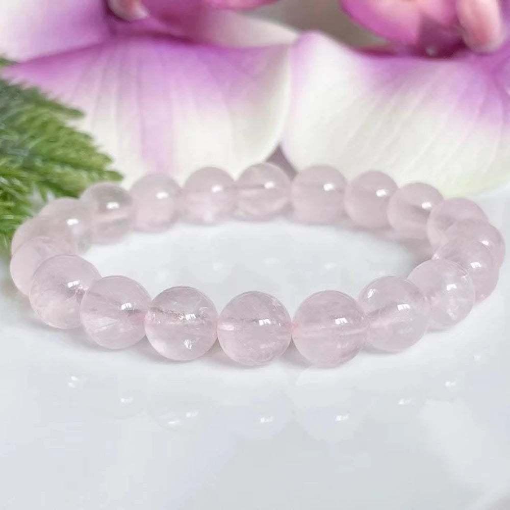 Ruberthen 6mm Lava Stone & 8mm Rose Quartz Aromatherapy Bracelet